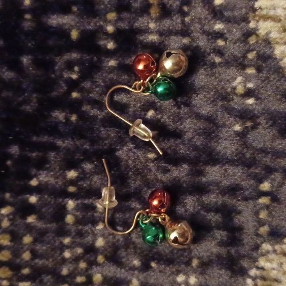4/$30 Shiny Christmas Bells Earrings - Picture 3 of 3